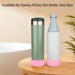 Two pink silicone protective boots for the bottom of Stanley water bottles, shown against a clean background.