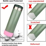 Two pink silicone protective boots for the bottom of Stanley water bottles, shown against a clean background.
