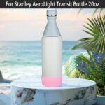 Two pink silicone protective boots for the bottom of Stanley water bottles, shown against a clean background.