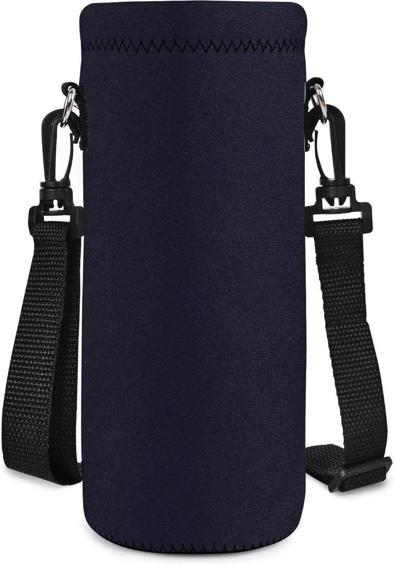 AUPET Insulated Water Bottle Sling Holder - Pure Black, 1000ML