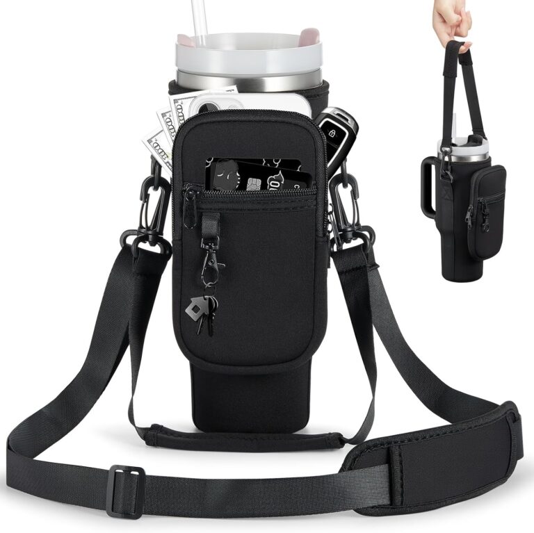 BULKITEM Black Insulated Water Bottle Carrier Bag for Stanley 30-40 oz Tumblers