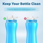 Two white Chill Oasis water bottle caps with removable silicone gaskets, designed for Cirkul lids, shown against a clean back