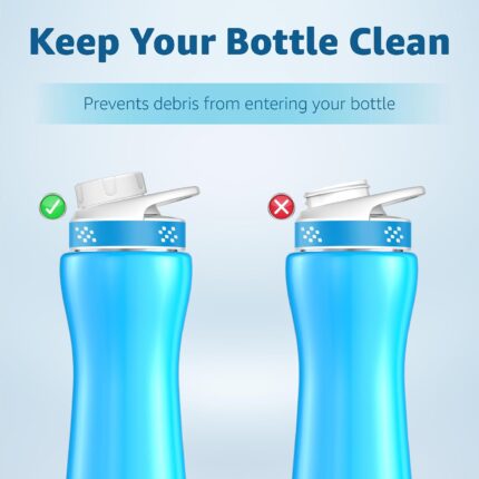 Two white Chill Oasis water bottle caps with removable silicone gaskets, designed for Cirkul lids, shown against a clean back