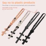 EasyAcc Universal Water Bottle Carrier Sling in black, shown holding a water bottle, with both shoulder strap and carabiner v