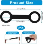 Two black KAKUPPA silicone water bottle carrier grips on a white background, ready to attach to bottles.